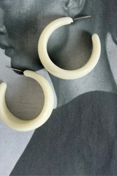 white earring